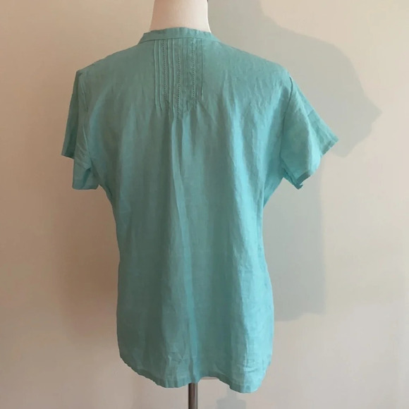 •Eileen Fisher•Irish Linen Pin tuck Blouse, EUC❤️ - Picture 4 of 8